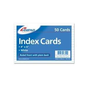  AMPAD Corporation  Index Cards, Ruled Front, 4x6, 100 