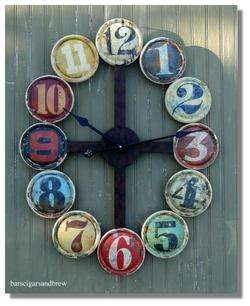   TIN WALL CLOCK ball targets old style Midway Boardwalk feeling  