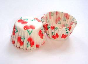 100 Mini Cherry Paper Cup Cakes Cases Muffins  