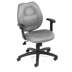    BOSS GRAY TASK CHAIR W/ ADJUSTABL ARMS   Delivered