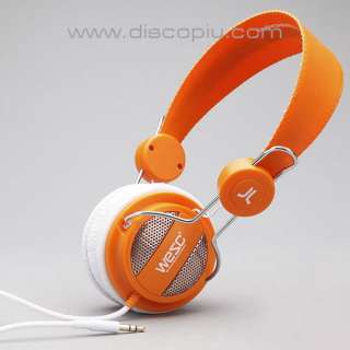 cuffie WESC OBOE persimon orange per DJ iPod iPhone NEW  