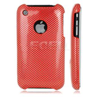 RED DIAMOND CASE + LCD PROTECTOR FOR iPHONE 3G 3GS  