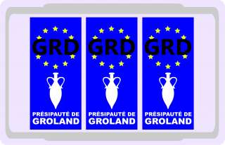   Groland GRD Sticker Autocollant Plaque immatriculation