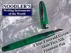   AHAB Fountain Pen – FLEX Nib – Clear Emerald Green Demonstrator