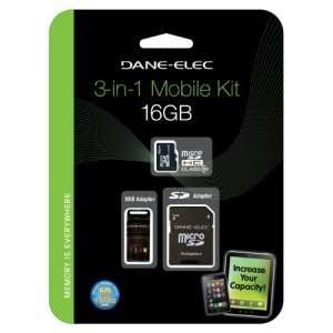  New   Dane Elec DA 3IN1C1016G R 16 GB MicroSD High 