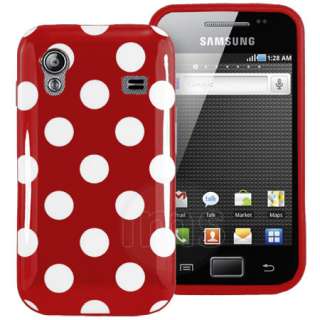   Polka Dots Gel Case For Samsung Galaxy Ace S5830 + Screen Protector