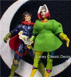 Gambit & Rogue Marvel Hero Figure Wedding Cake Topper  