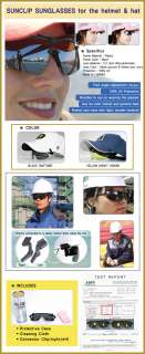 Brand New SUNGLASSES for Safety helmet hat sports works  