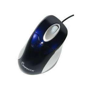  New WM100 Illuminated USB Optical Wheel Mouse BLUE/SILVER 