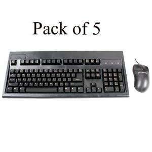  NEW Blk Kybrd RoHS w/ mouse 5pk (Input Devices) Office 