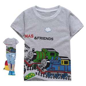 Gray Baby Kids Boys Thomas and Friends Short Sleeve T shirt 2 8 years 