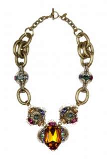 Anton Heunis  Art Deco Flower Crystal Encrusted Necklace by Anton 
