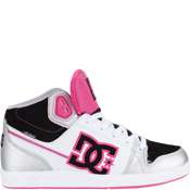 DC University Mid Womens Shoes   White/Silver/Crazy Pink