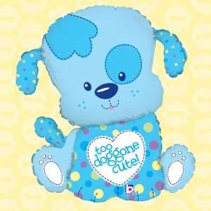    33 Puppy Boy Super Shaped Mylar Baby Shower Balloon Toys & Games