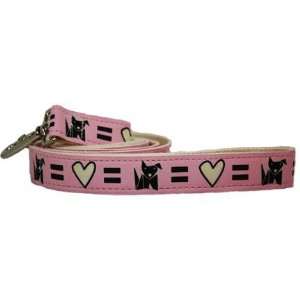  Designer Dog Leash   Love Dog Leash   Pink   1 Width 