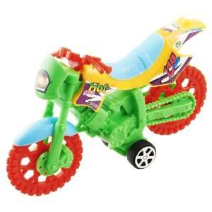  Como Children Four Red Black Wheels Plastic Motorcycle Toy 