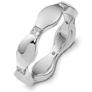   14 Karat White Gold Princess Cut Unique Diamond Ring   10 Jewelry