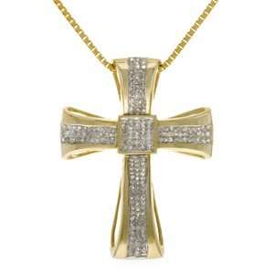   Diamond Cross Pendant w/ Chain (1.00 ctw) Sea of Diamonds Jewelry