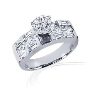 40 Ct Round Cut Diamond Engagement Ring Channel Set CUT IDEAL SI2 H 