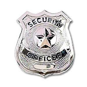 SECURITY OFFICER SILVER SHIELD BADGE