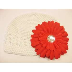   Months With a 4 Red Gerbera Daisy Flower Hair Clip