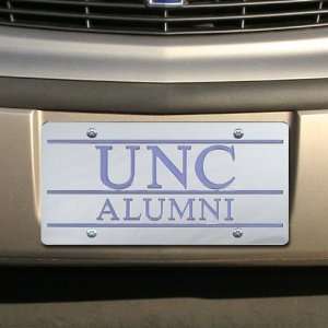  North Carolina Tar Heels (UNC) Silver Mirrored Alumni License Plate 