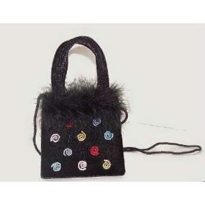  Little Girls Black Velvet purse 