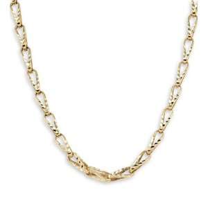  Bullet Link Chain 14k Solid Yellow Gold Necklace 5.4mm 