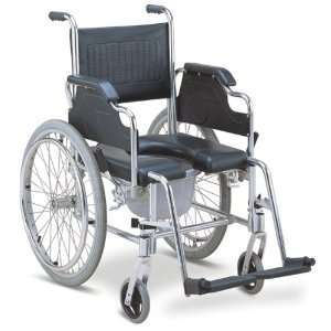 Wheelchair With Aluminum Frame, Detachable Footrests, Padded Armrests 