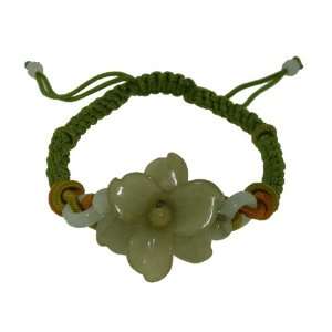   Piece of Jade Carving to Construct This Jade Bracelet Made with Lime