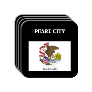  US State Flag   PEARL CITY, Illinois (IL) Set of 4 Mini 