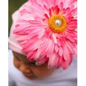 Newborn Toddler Little Girls Designer Pink Floral Hat Gigis Baby 3M 8