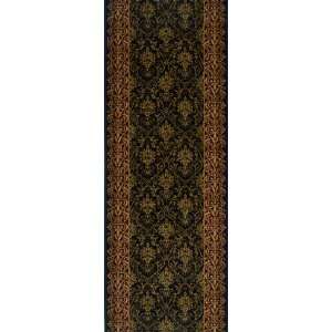   Rug Aubrey Runner, Black, 2 Foot 2 Inch by 15 Foot