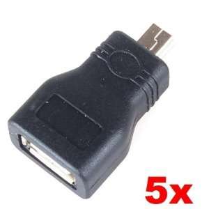  Neewer 5x USB A Female to Mini USB B 5 Pin Male Adapter 