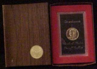 1973 Proof Ike Dollar in brown box  