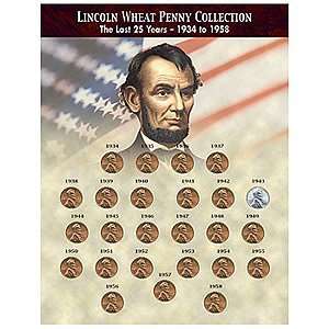  Lincoln Wheat Penny Collection Toys & Games