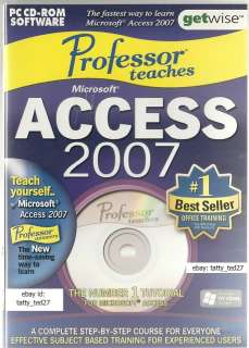 PROFESSOR TEACHES MICROSOFT ACCESS 2007 DISC  