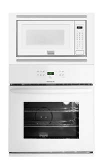   30 Inch White Electric Self Cleaning Wall Oven Microwave Combo  