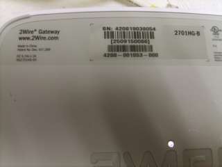 AT&T 2WIRE GATEWAY 2701HG B WIRELESS ROUTER WITH DSL MODEM IN BOX 