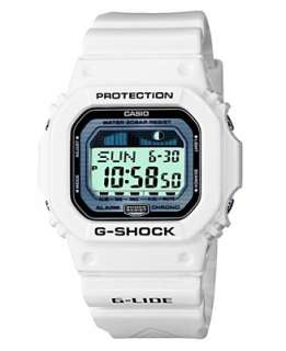 Shock Watch, Mens White Resin Strap GLX5600 7