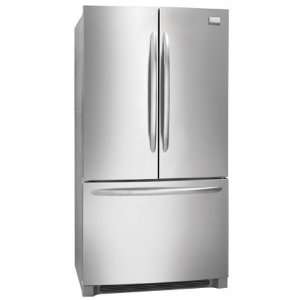   French Door Counter Depth Refrigerator   Stainless Steel Appliances