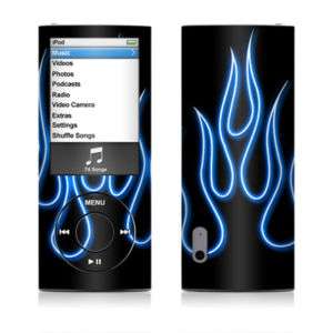 iPod Nano 5th Generation Skin Covers Case Blue Flames  