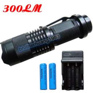 7W ZOOMABLE CREE LED Flashlight Torch Light Lamp Zoom AA 14500 Battery 