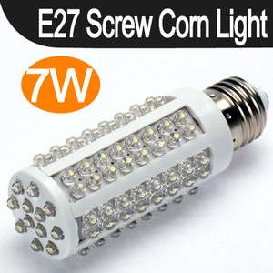 108 LED Corn Light 7W 360° Bulb E27 Lamp 110V AC White Energy Saving 