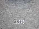 Sterling Silver 90210 CZ Stone Necklace 18 Inch