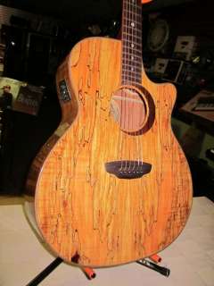 LUNA Woodland Spalted Maple Acoustic Electric Guitar  