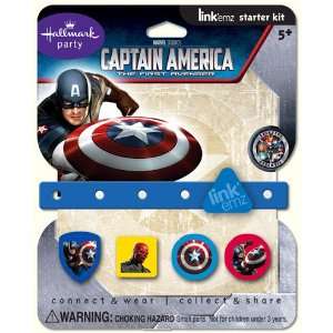   Captain America Party Supplies Linkemz Charm Bracelet Toys & Games