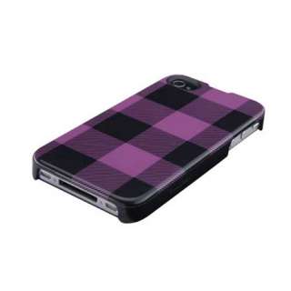 Agent18 SlimShield Limited for iPhone 4   Purple Buffalo Check   AT&T/Verizon Compatible