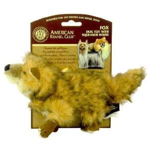 JPI Safe, Durable AKC Fox Mini Plush Dog Toy w/ Squeaker, Strong Plush 