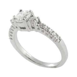Silver Round Solitaire Engagement Ring.Opens in a new window